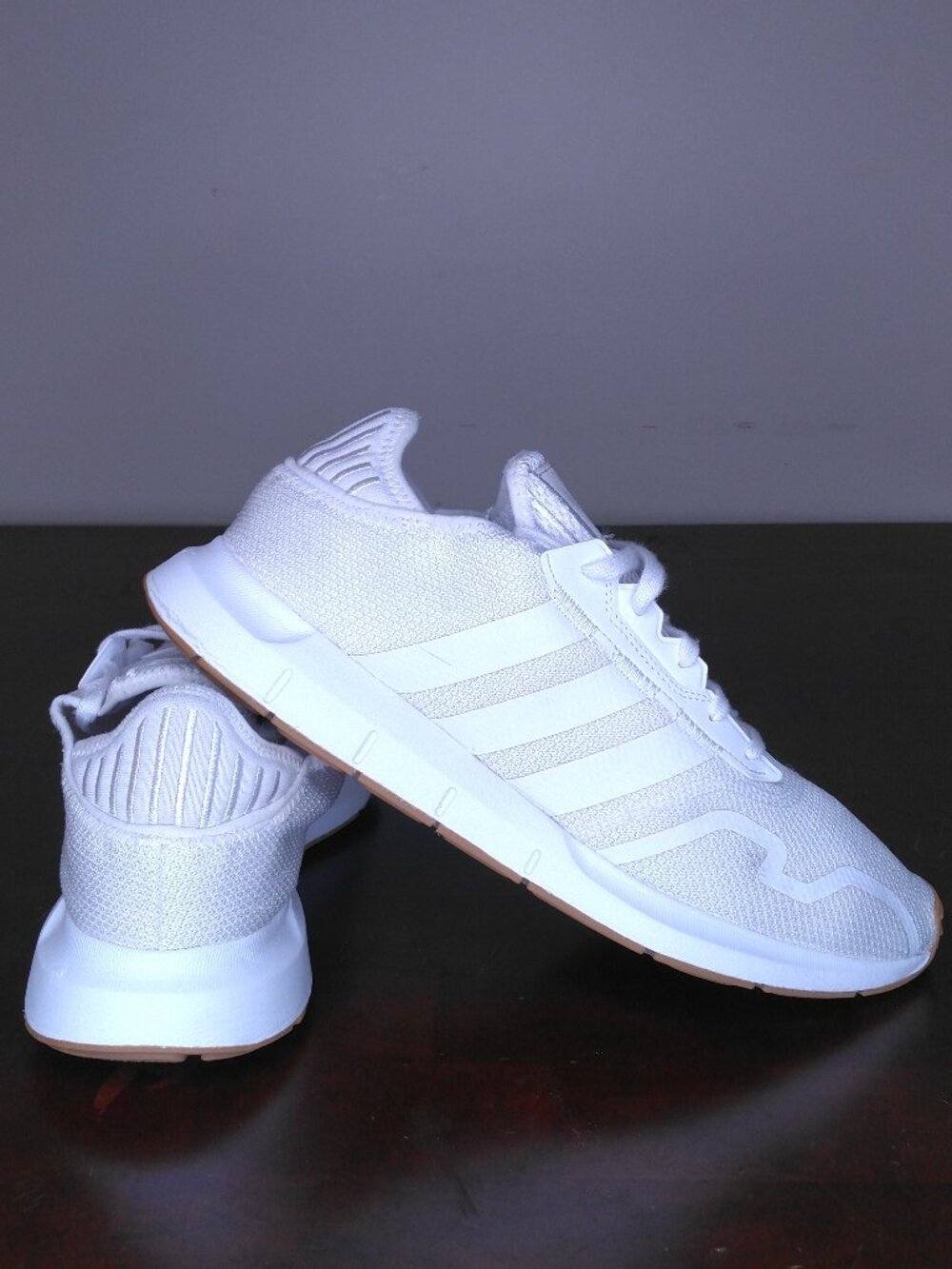 ADIDAS Swift Run X Shoes Mens SIZE 13 ART H01254 Triple WHITE Gum RUNNING Train